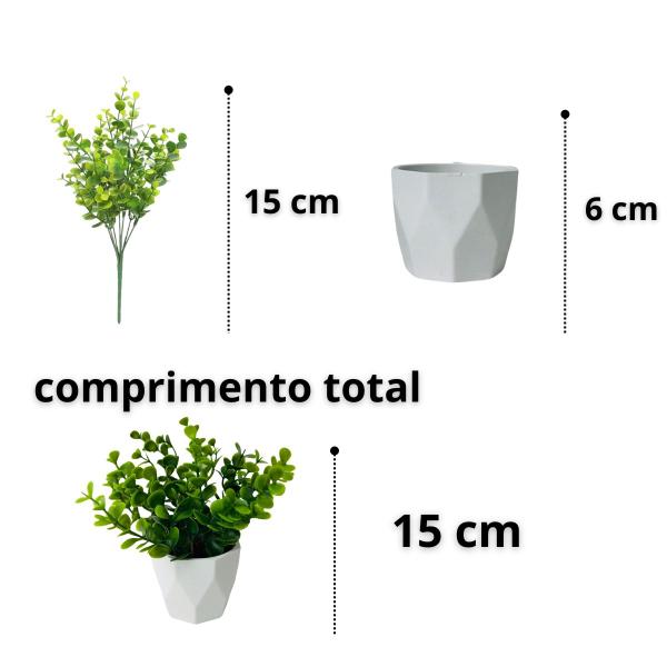 Imagem de Kit Com 4 Vasos Vasinhos Plantas Flores Artificial