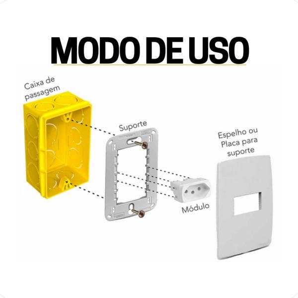 Imagem de Kit com 48 Caixa Luz Krona 4x2 embutir PVC krona