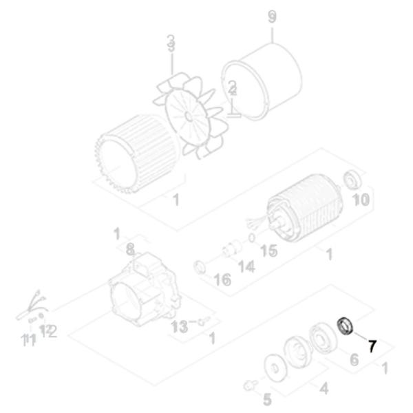 Imagem de Kit com 4un Retentor do Motor Compatível com Lavajato Karcher Junior 1.994-416.0