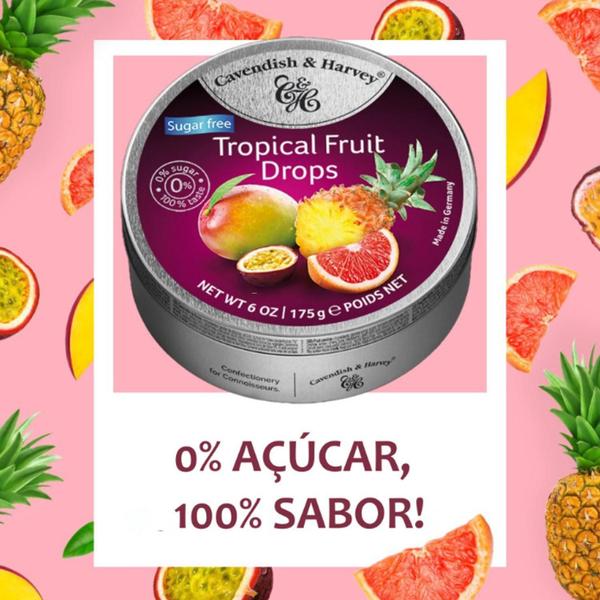 Imagem de Kit Com 4Und Bala Cavendish & Harvey S/ Açucar Tropical 175G