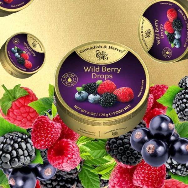 Kit Com 4Und Bala Cavendish & Harvey Wild Berry Drops 210G Imagem de Kit Com 4Und Bala Cavendish & Harvey Wild Berry Drops 210G