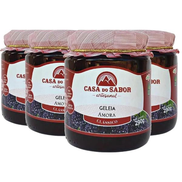 Imagem de Kit Com 4Und Geleia De Amora Casa Do Sabor 290G