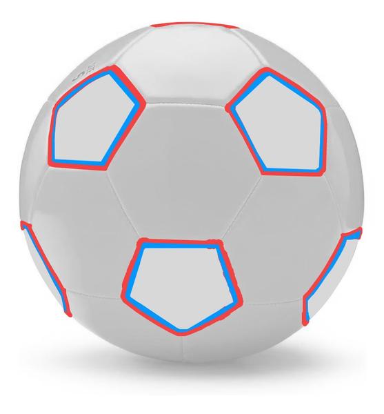 Imagem de Kit com 5 Bolas de PVC para Jogar Futebol com 22cm Semi Profissional Campo Resistente