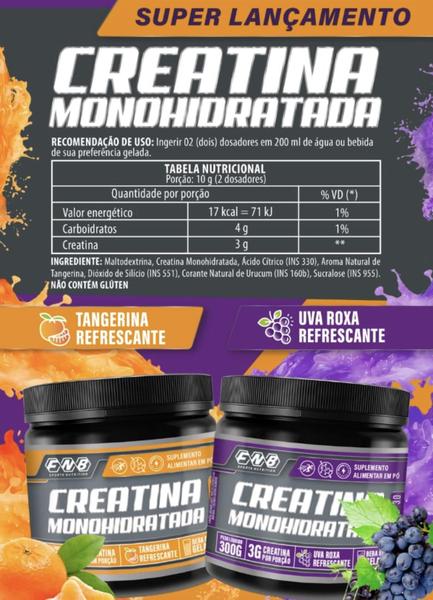 Imagem de Kit com 5 Creatina Monohidratada Pro 3.0 300g Sabor Tangerina Refrescante