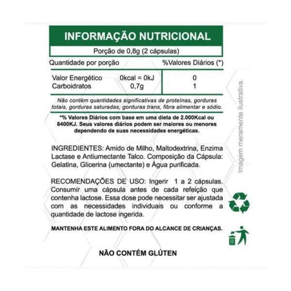 Imagem de Kit com 5 Enzimas Lactase 120 Capsulas 400mg Duom