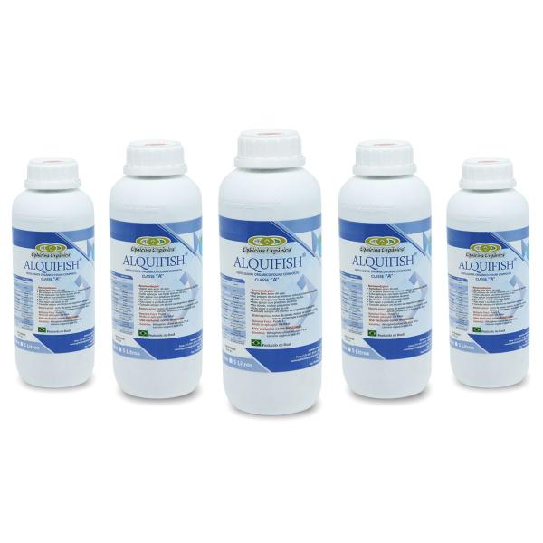 Imagem de Kit Com 5 Fertilizantes Orgânico Composto Alquifish 1 Litro