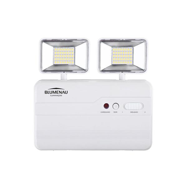 Imagem de Kit com 5 Luminárias de Emergência Led 10W 2 Faróis 6500K - Blumenau