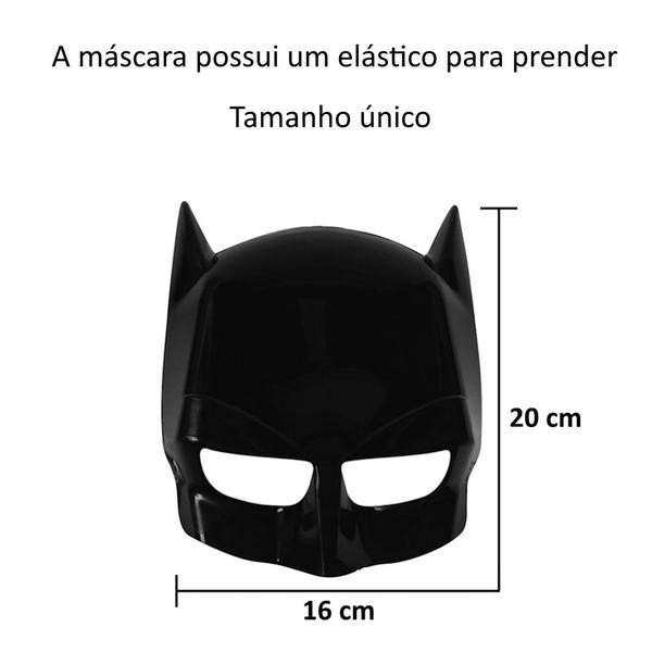 Imagem de Kit com 5 Máscaras de Brinquedo e 5 Copos Batman Lembrança Decoração Tema Festa