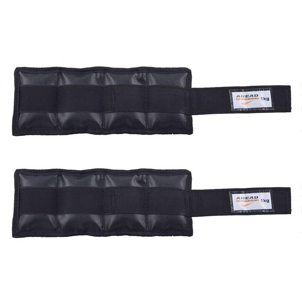 Kit com 5 Pares Caneleiras de Peso de 1kg À 5kg Ahead Sports Preta Imagem de Kit com 5 Pares Caneleiras de Peso de 1kg À 5kg Ahead Sports Preta