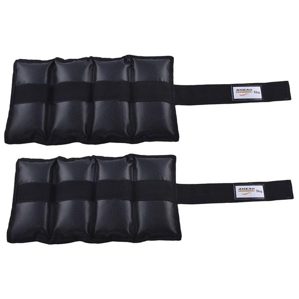 Kit com 5 Pares Caneleiras de Peso de 1kg À 5kg Ahead Sports Preta Imagem de Kit com 5 Pares Caneleiras de Peso de 1kg À 5kg Ahead Sports Preta