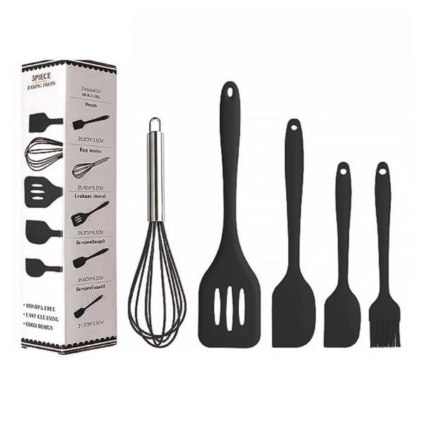 Imagem de Kit Com 5 Peças De Utensilios de Cozinha Silicone 