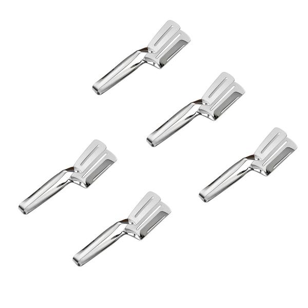 Kit com 5 Pegador Duplo Inox Multiuso P/ Frituras Assados - Universal Vendas Imagem de Kit com 5 Pegador Duplo Inox Multiuso P/ Frituras Assados