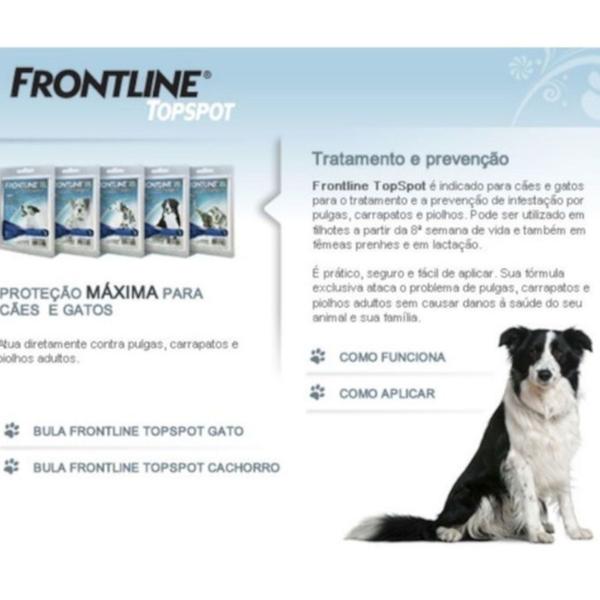 Imagem de Kit Com 5 Pipeta Antipulga e Carrapato Frontline Topspot - Gato 0,5ml