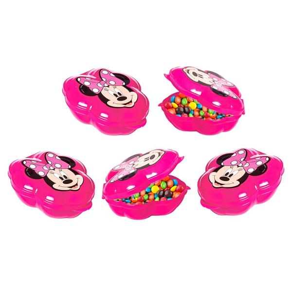 Imagem de Kit com 5 Porta objetos e Lanches Pote de Lembrança da Minnie Disney Rosa