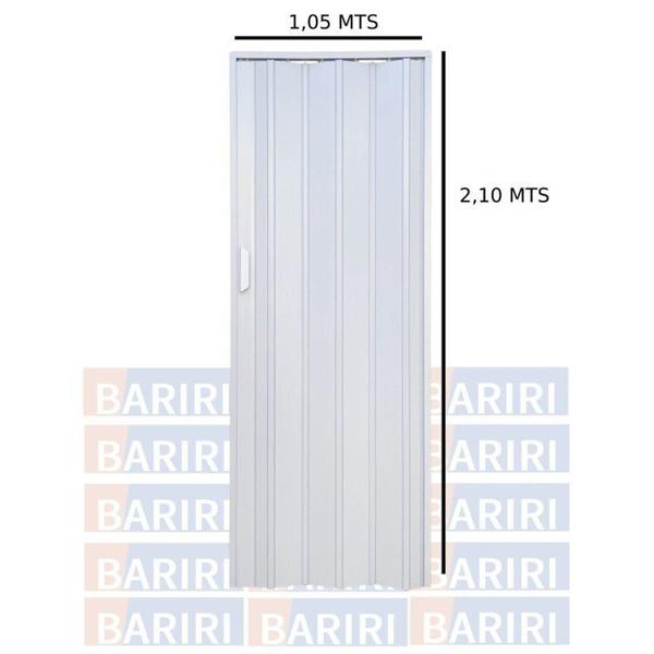 Imagem de Kit com 5 Portas Sanfonada de Pvc 210x105cm Bariri Gelo