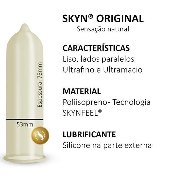 Imagem de Kit com 5 Preservativos SKYN Original Leve 8 Pague 6 unidades