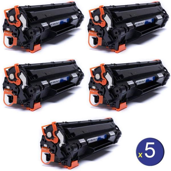 Imagem de Kit com 5 Toner Compatível Universal Para Ce285a cb435a cb436a P1102w M1132 M121