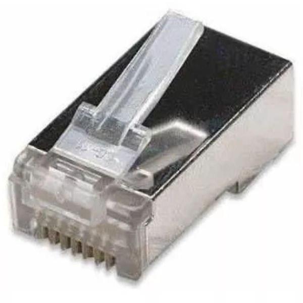 Imagem de Kit Com 500 Conectores Rj45 Macho, Cat6 Blindado