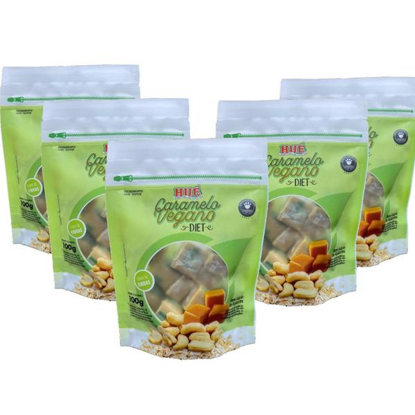 Imagem de Kit Com 5Pct Caramelo Vegano Diet Hué 100G