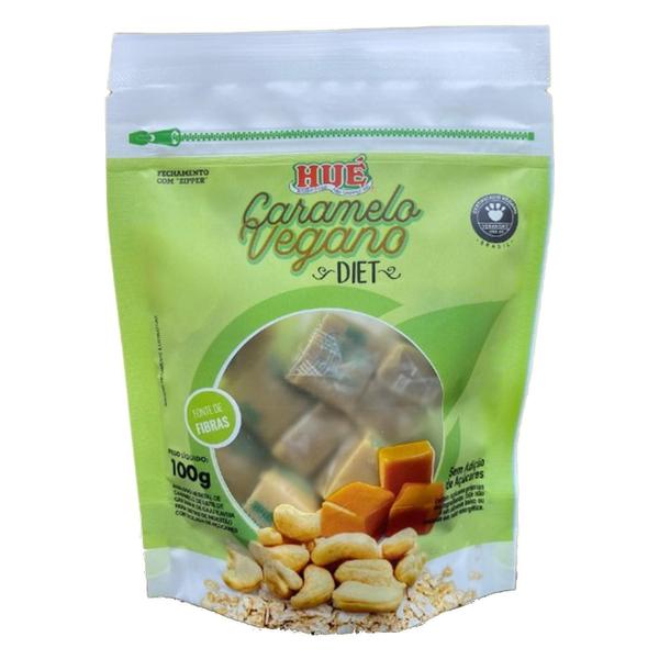 Kit Com 5Pct Caramelo Vegano Diet Hué 100G - HUE Imagem de Kit Com 5Pct Caramelo Vegano Diet Hué 100G