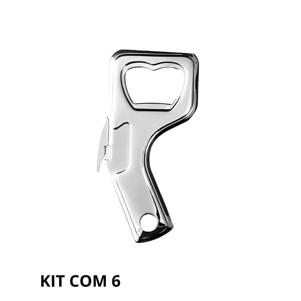 Kit com 6 Abridor De Latas e Garrafas - 9 Cm - Inox - GP INOX Imagem de Kit com 6 Abridor De Latas e Garrafas - 9 Cm - Inox