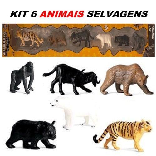 Imagem de Kit Com 6 Animais Selvagens Sortidos
