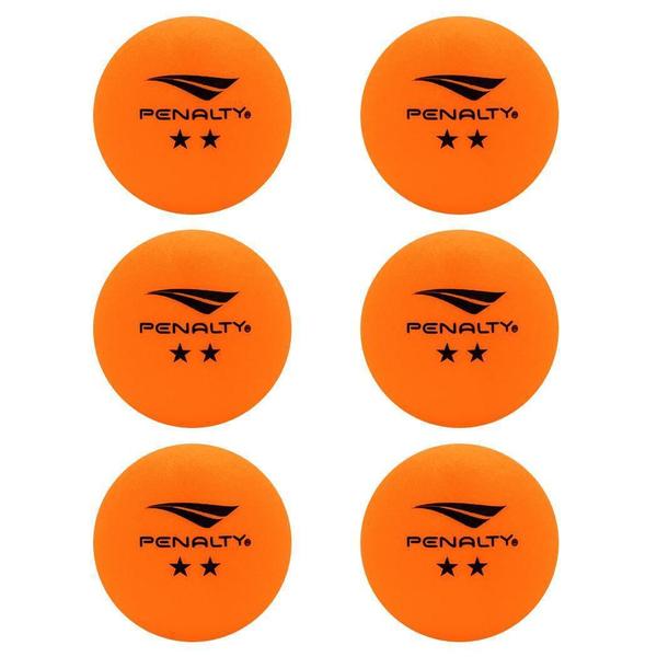 Imagem de Kit Com 6 Bolas De Ping Pong Tênis De Mesa Penalty Laranja