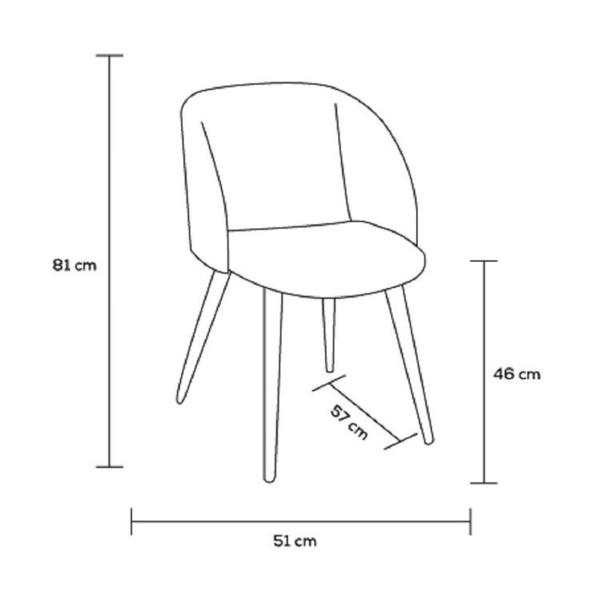 Imagem de Kit com 6 Cadeiras para Sala de Jantar Marselha Veludo Cinza