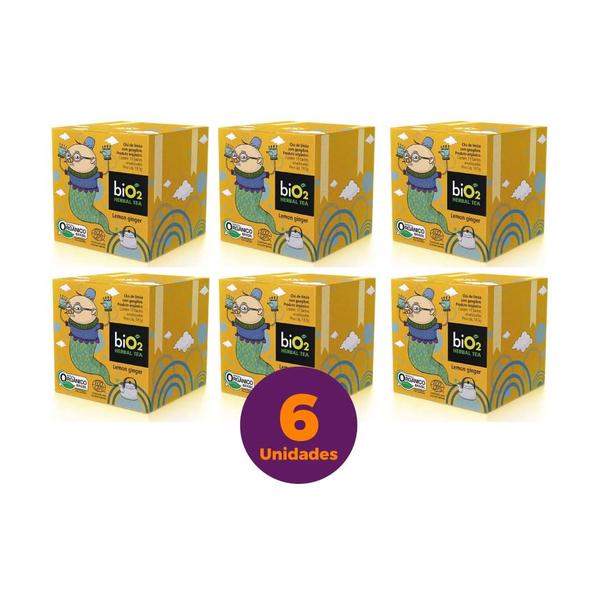 Imagem de Kit com 6 Chás Lemon Ginger Orgânico biO2 Herbal Tea - biO2