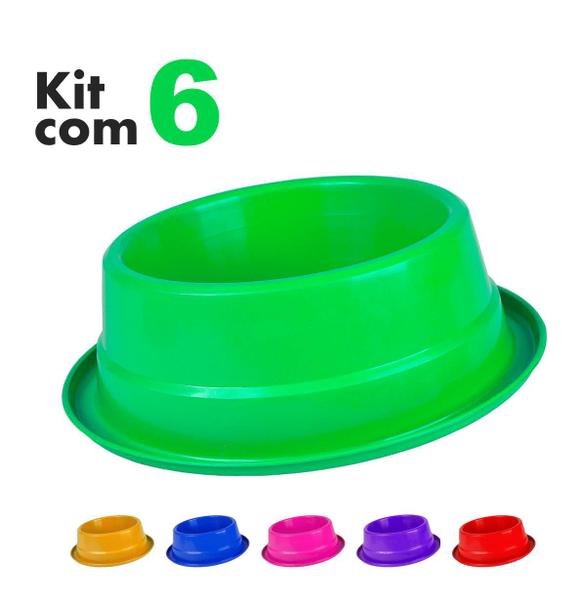 Imagem de Kit com 6 Comedouro Bebedouro Cães Anti-Formiga 600 ml