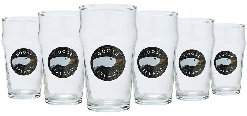 Imagem de Kit Com 6 Copos Em Vidro Tipo Pint Para Cerveja e Chopp Goose Island - 570ml - Ambev Oficial