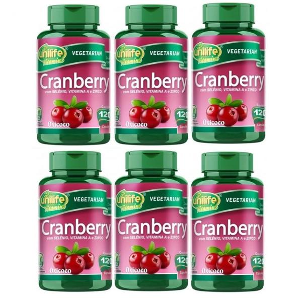 Imagem de Kit com 6 - Cranberry 500mg 120 Capsulas Unilife