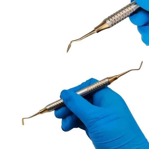 Imagem de Kit com 6 Espátulas Dentárias de Titânio - Cabeça Dupla para Restauração