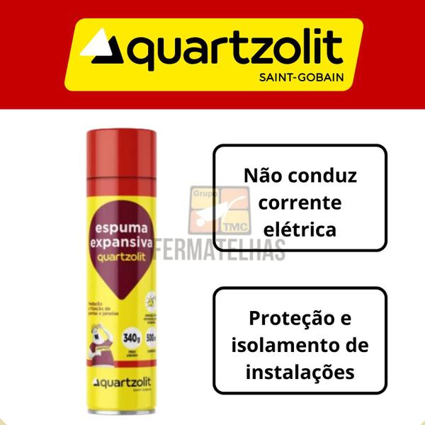 Imagem de Kit com 6 Espumas Expansivas 500ml cada unidade Quartzolit