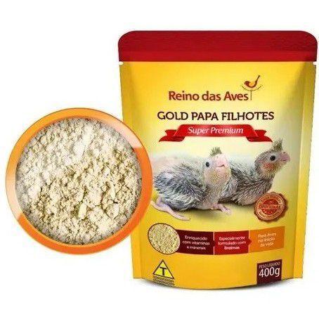 Imagem de Kit Com 6 Gold Papa Papinha Filhotes 400g - Reino Das Aves