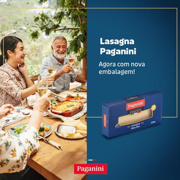 Kit Com 6 Massa Para Lasanha Di Grano Duro Paganini 200G Imagem de Kit Com 6 Massa Para Lasanha Di Grano Duro Paganini 200G