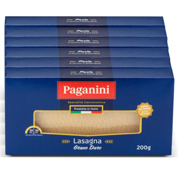 Kit Com 6 Massa Para Lasanha Di Grano Duro Paganini 200G Imagem de Kit Com 6 Massa Para Lasanha Di Grano Duro Paganini 200G