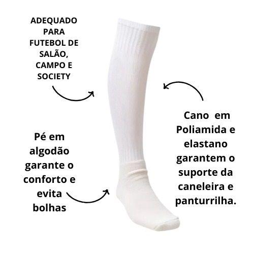 Imagem de Kit com 6 Meiões de Futebol Durável c/ pés em Algodão Adulto