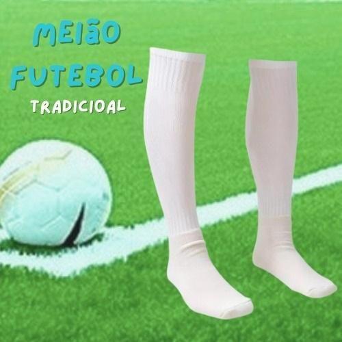 Imagem de Kit Com 6 Meiões De Futebol Pés Em Algodão Conforto Adulto