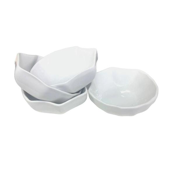 Imagem de Kit Com 6 Mini Tigelas Concha De Porcelana Branca 100 Ml