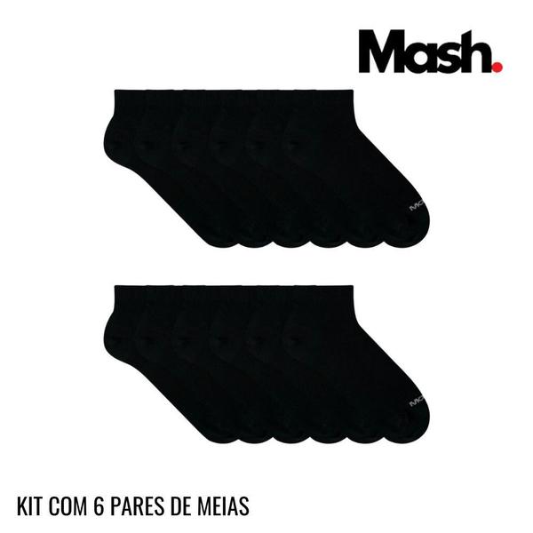 Imagem de Kit Com 6 Pares De Meias Algodão Sapatilha Unissex Mash