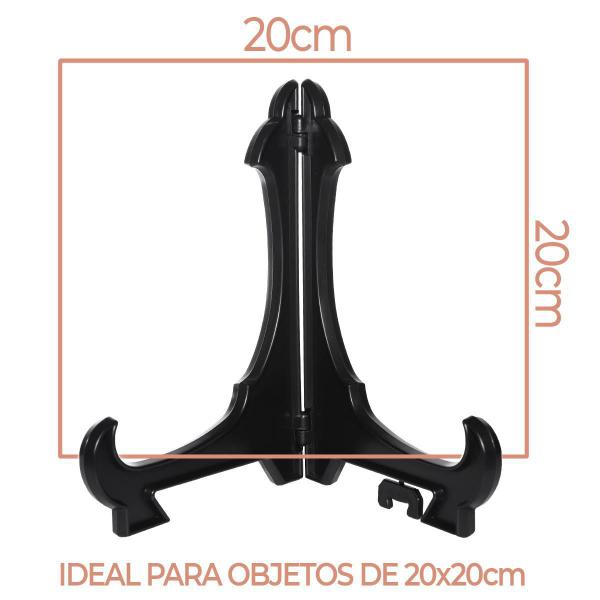 Imagem de Kit Com  6 Peças Suporte Para Pratos E Azulejos Preto 20Cm