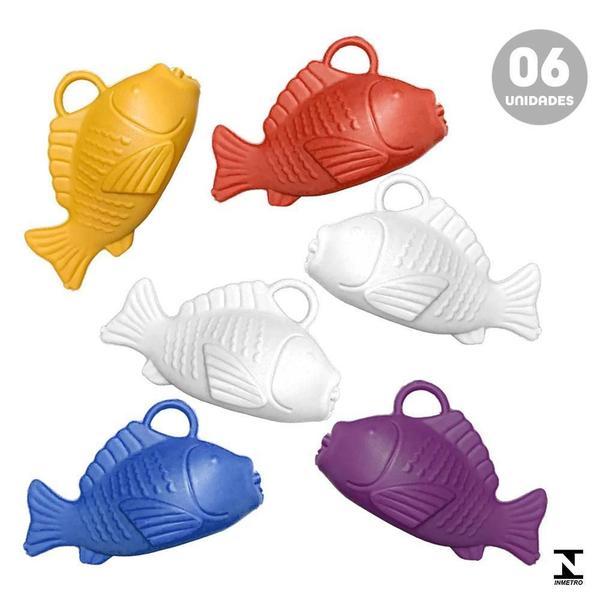 Imagem de Kit Com 6 Peixinhos De Pescaria Areia Para Festa Junina