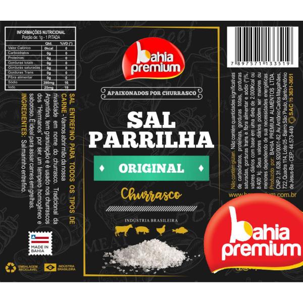 Imagem de Kit Com 6 Sal de Parrilla Defumado Temperado Churrasco Completo Gourmet 350g Bahia Premium