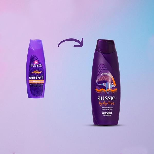 Imagem de Kit com 6 Shampoos Aussie Bye Bye Frizz Maciez e Brilho 180ml