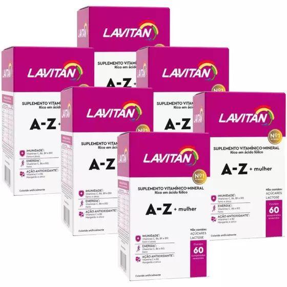 Imagem de Kit com 6 Suplementos Lavitan A Z  Mulher 60Cpr - Cimed