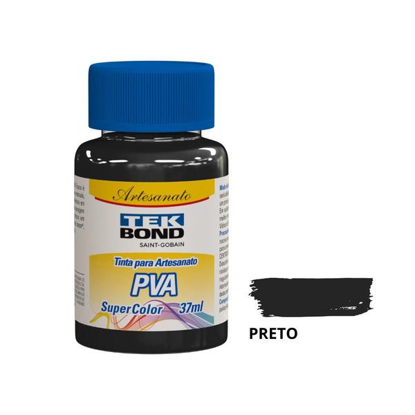 Imagem de Kit com 6 Tintas Pva Fosca P/ Artesanato 37ml