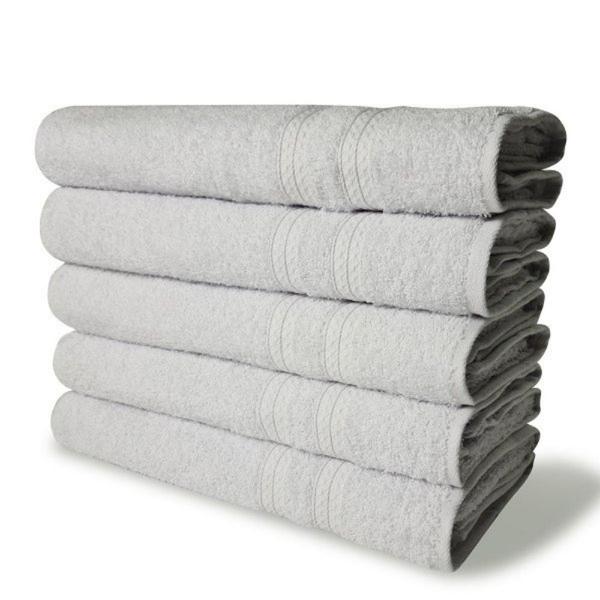 Imagem de Kit com 6 Toalhas Banho 430g/m² Grande Grossa 80x150cm Itália Soft Branco