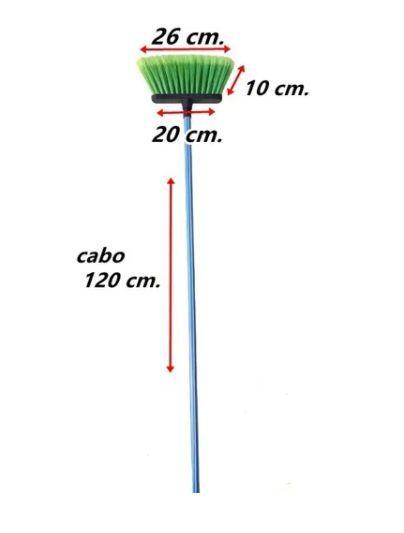 Imagem de KIT COM 6 VASSOURA PLÁSTICA 20cm (SEM CABO)