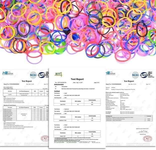 Imagem de Kit com 600 Peças de Faixas de Tear de Borracha Coloridas - DIY Artesanato